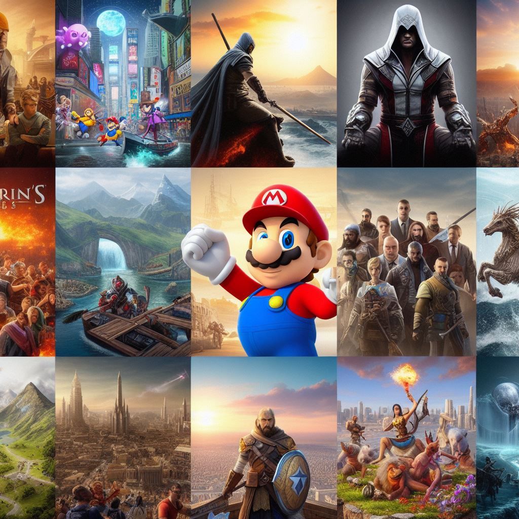 Video games from different parts of the world - Generated with AI