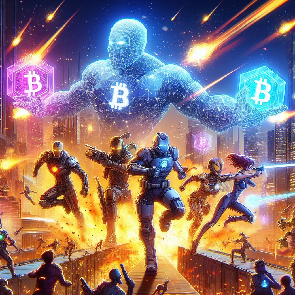 Blockchain gaming - Generated with AI