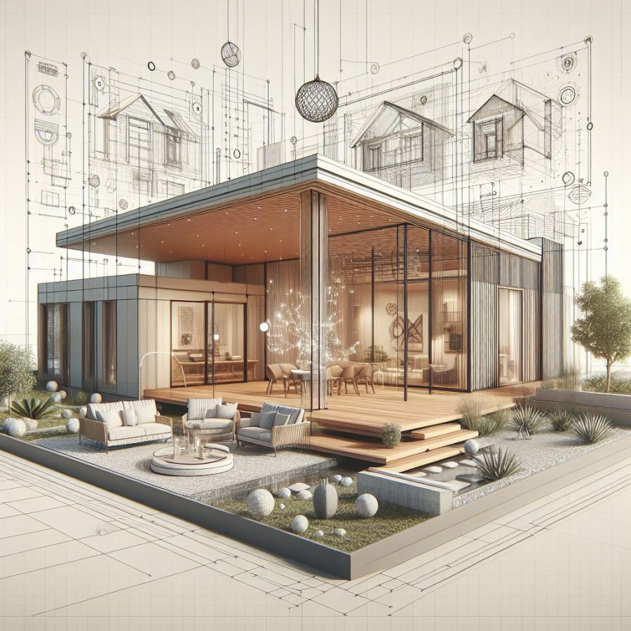An image showing a modern home addition - Generated with AI