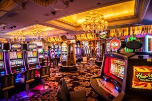 arcade machine with lights turned on inside room - Las Vegas, NV