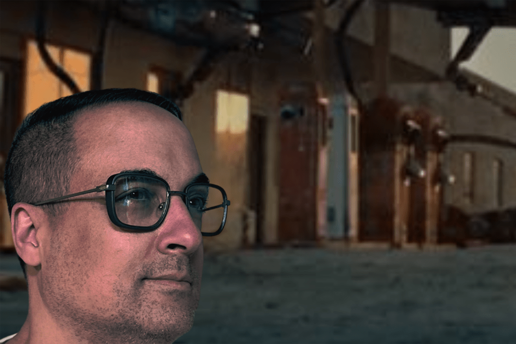 Bill Loguidice wearing Gunnar Fallout Vault 33 Glasses