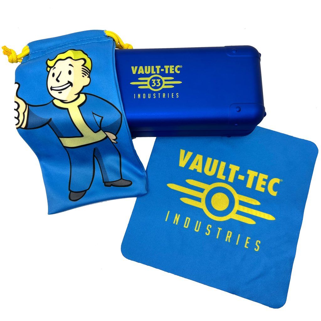 Fallout Vault 33 computer and gaming glasses accessories.