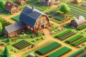 a building PC game with farming - Generated with AI