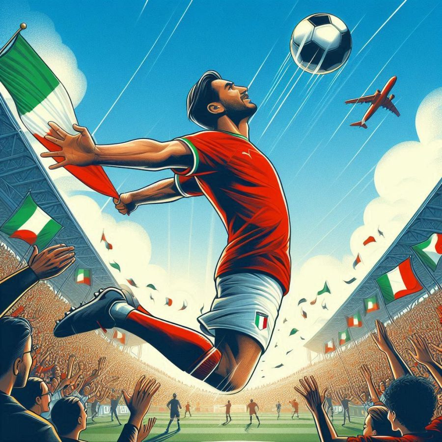 italian man excited about winning - Generated with AI