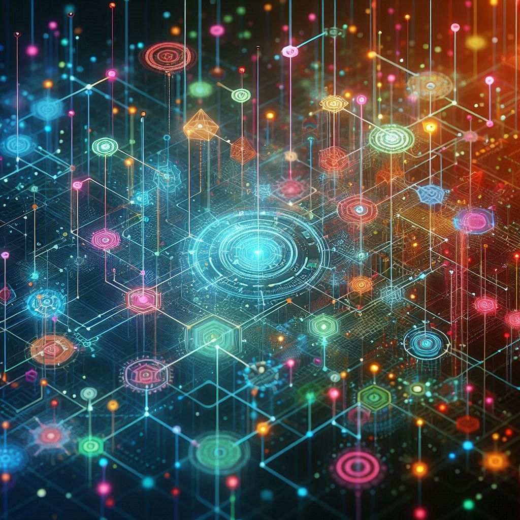 a virtual representation of a cryptographic algorithm - Generated with AI