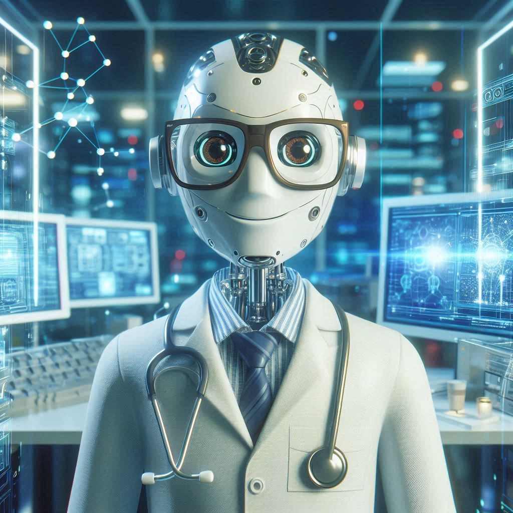 artificial intelligence as a robot - Generated with AI