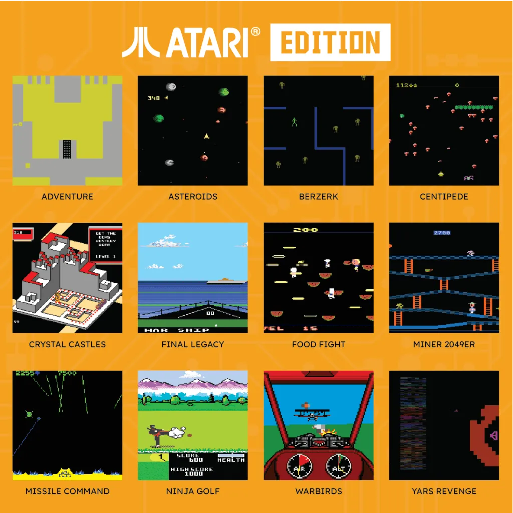 Evercade HyperMegaTech Atari Edition Super Pocket Partial Game Montage