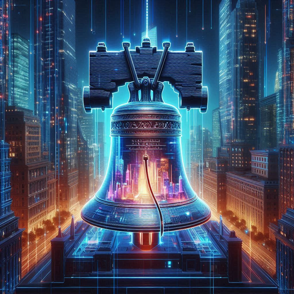 liberty bell but digital - Generated with AI