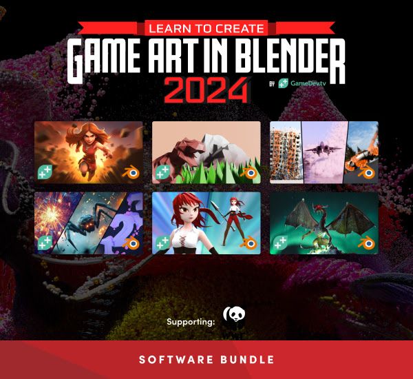 Learn to Create Game Art in Blender 2024 Software Bundle
