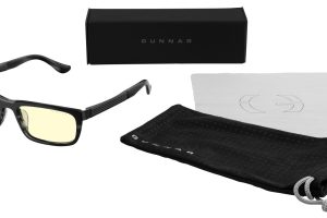 GUNNAR Tahoe Slate frames with Mineral Glass lenses (Amber) and contents.