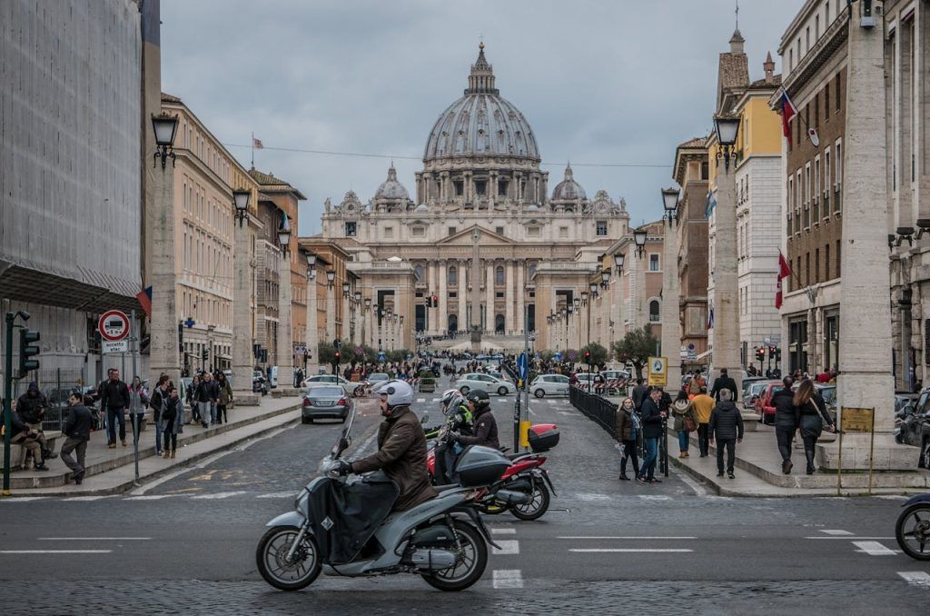 Rome, Italy - People in St. Peter's Square