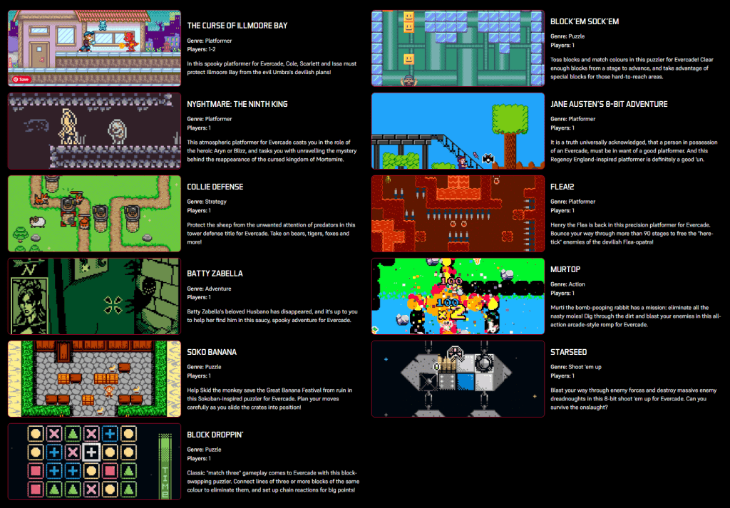 Evercade Indie Heroes 4 - Games