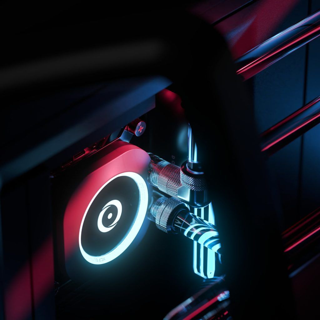 Origin Arachnid Gaming PC closeup