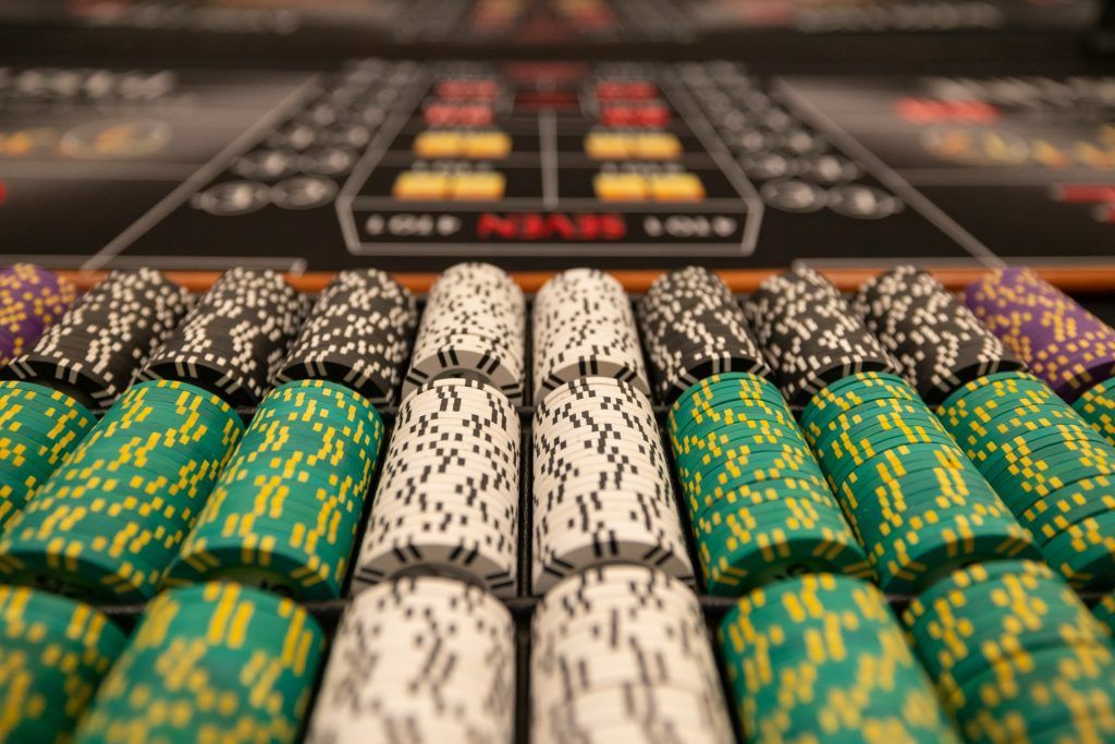poker chips close-up