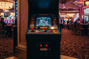vintage arcade machine in a casino - Generated with AI