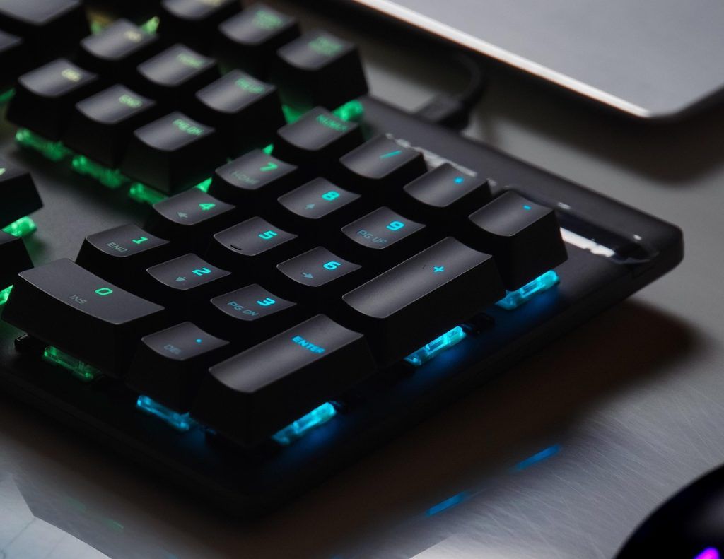 close-up of mechanical keyboard