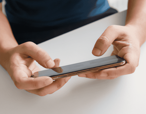 man using smartphone
