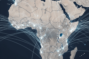 Financial concept with african map - Generated with AI