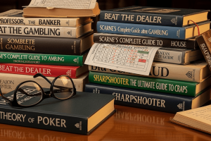 gambling books collection concept - Generated with AI