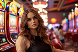 woman in casino