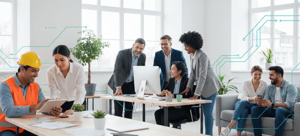 various people in workplace settings - Generated with AI