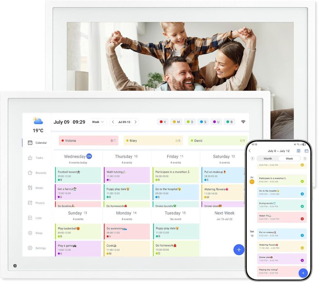 TABWEE 10.1-inch Digital Touchscreen Calendar