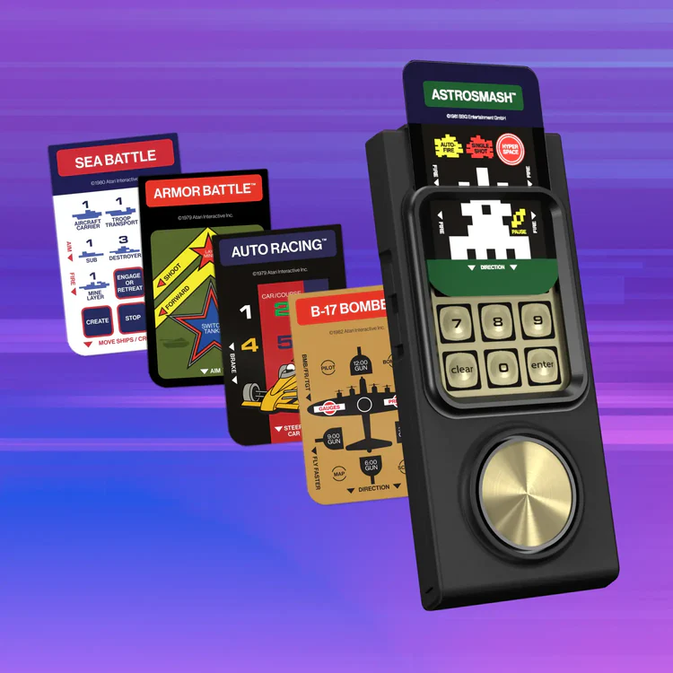 Atari Intellivision Sprint wireless controller and overlays.