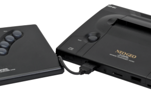 SNK Neo Geo AES and controller (Source: https://en.wikipedia.org/wiki/Neo_Geo#/media/File:Neo-Geo-AES-Console-Set.png)