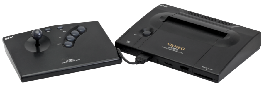 SNK Neo Geo AES and controller (Source: https://en.wikipedia.org/wiki/Neo_Geo#/media/File:Neo-Geo-AES-Console-Set.png)