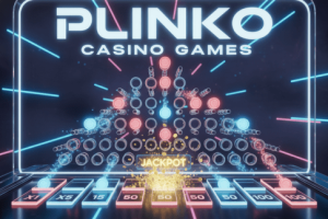 Plinko Casino Games logo and virtual gameplay.