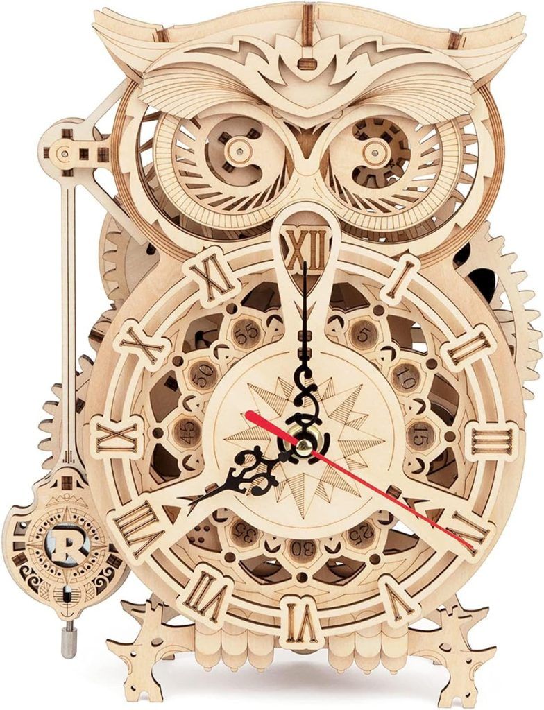 ROKR 3D Wooden Puzzles for Adults Owl Clock