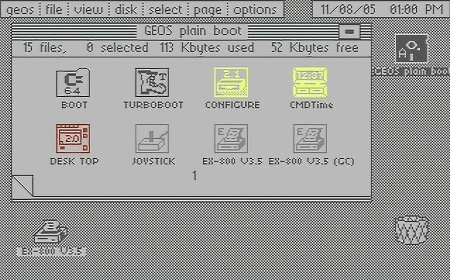 GEOS running on Commodore 64 Ultimate.