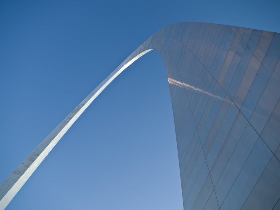 Grey Arch Building Under Blue Sky - St Louis MO USA