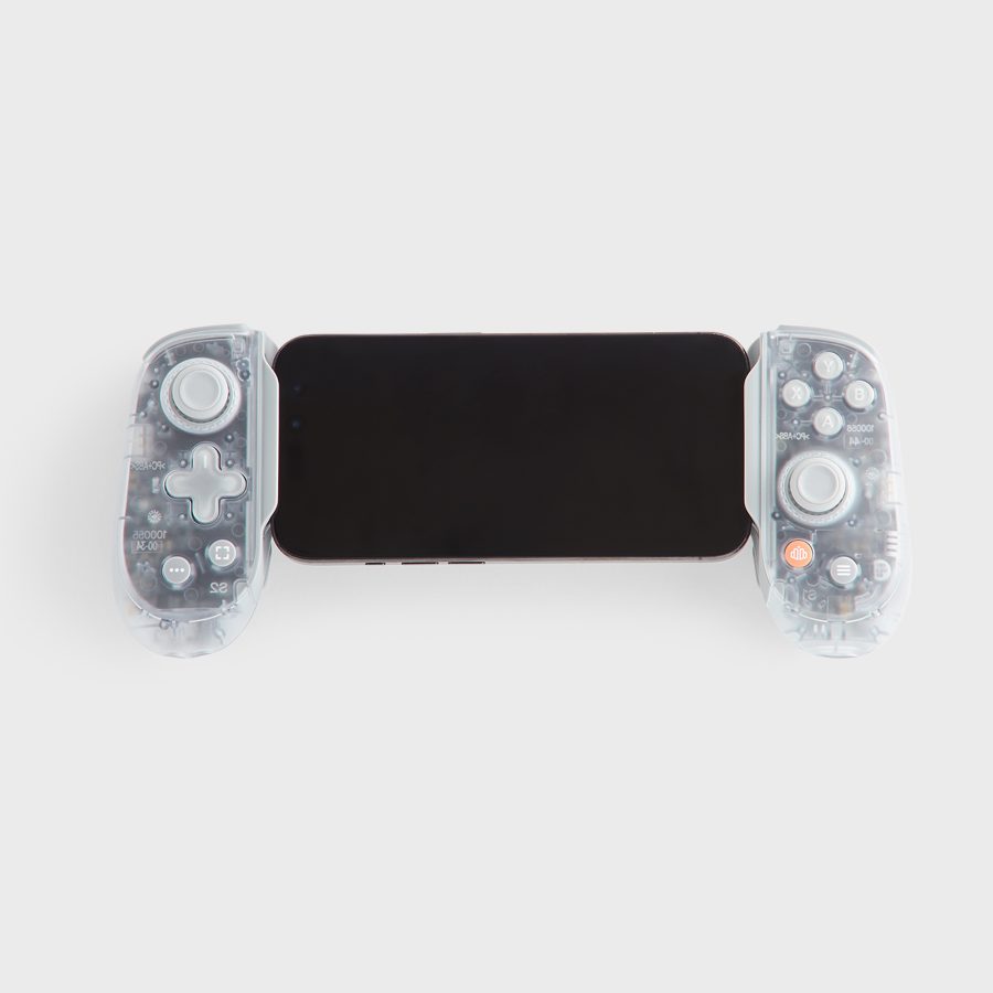 Kith x Backbone Pro controller with smartphone inserted.