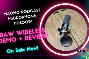 MAONO PD200W Hybrid Wireless Podcast Microphone video review and demonstration thumbnail.