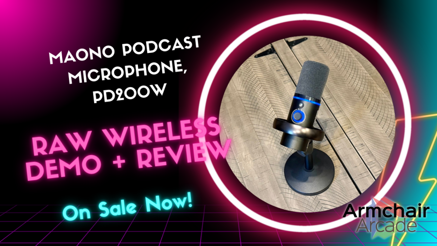 MAONO PD200W Hybrid Wireless Podcast Microphone video review and demonstration thumbnail.