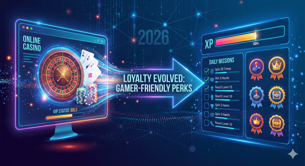 Loyalty evolved concept for gamer-friendly online gambling perks.