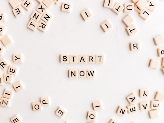 start now sign