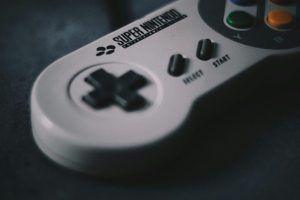 close-up of Super Nintendo controller
