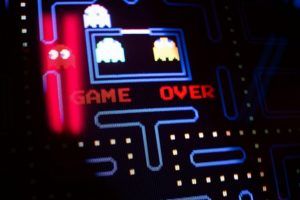 Pac-Man arcade close-up.