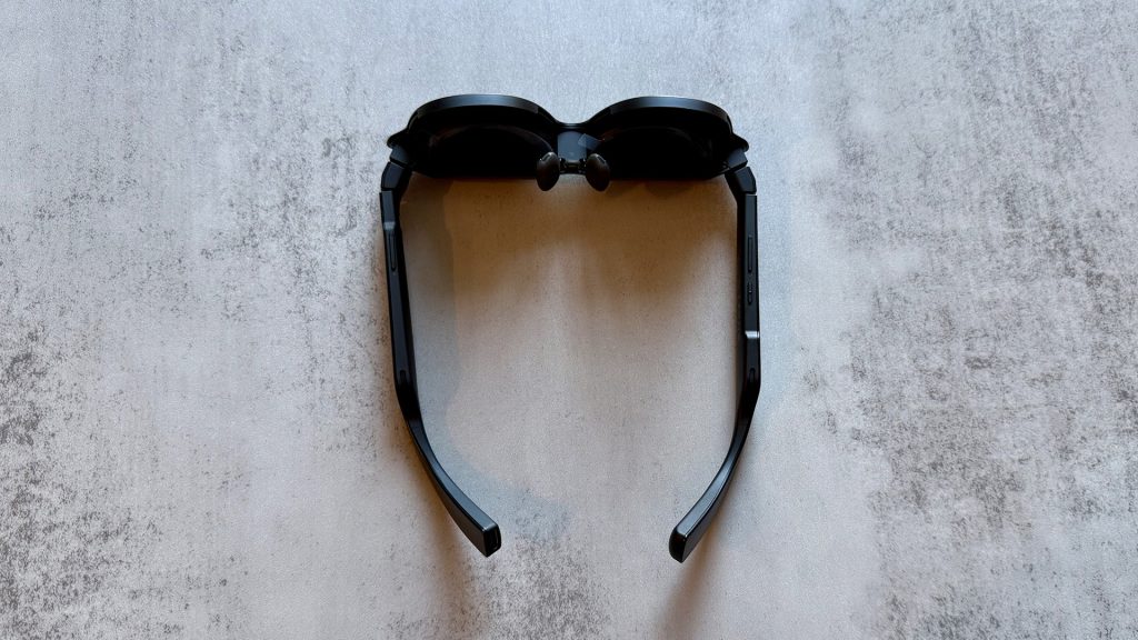Underside of RayNeo Air 4 Pro AR glasses.