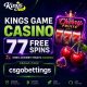 Kings Game Promo Code “CSGOBETTINGS” to Grab 77 No-Deposit Free Spins