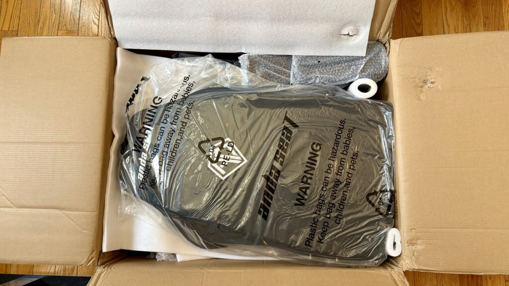Opening box of AndaSeat Phantom 4 Pro